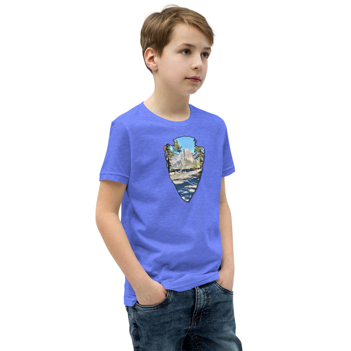 Road to Glacier Point Arrowhead Youth Short Sleeve T-Shirt