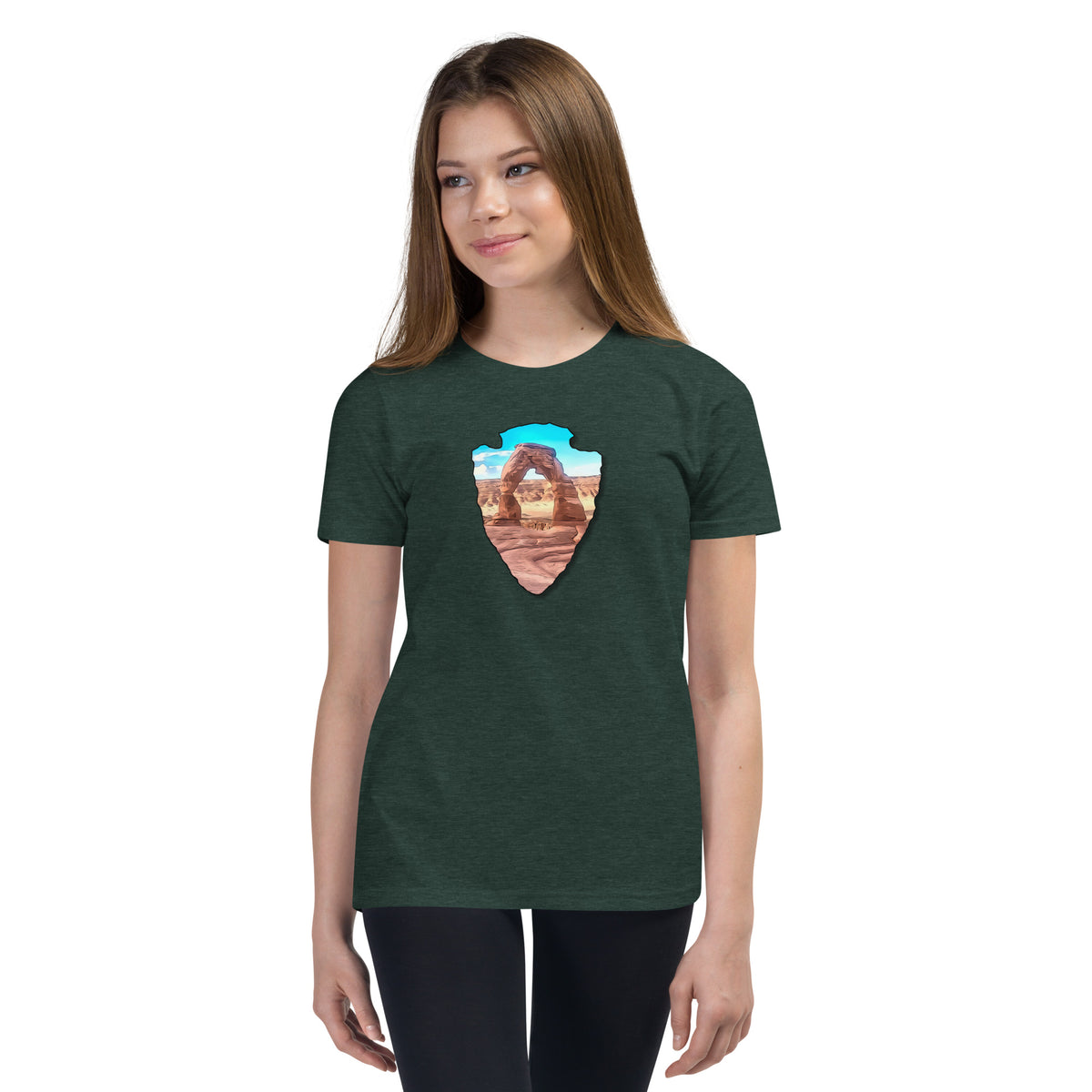 Delicate Arch Arrowhead Youth Short Sleeve T-Shirt