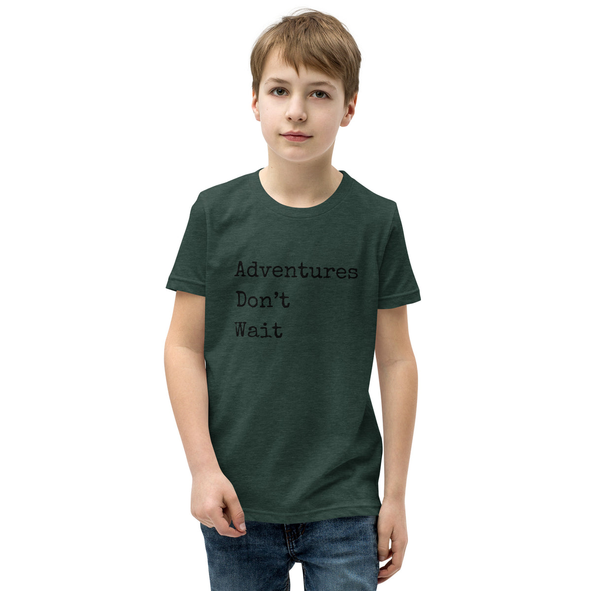 Adventures Don't Wait Youth Short Sleeve T-Shirt