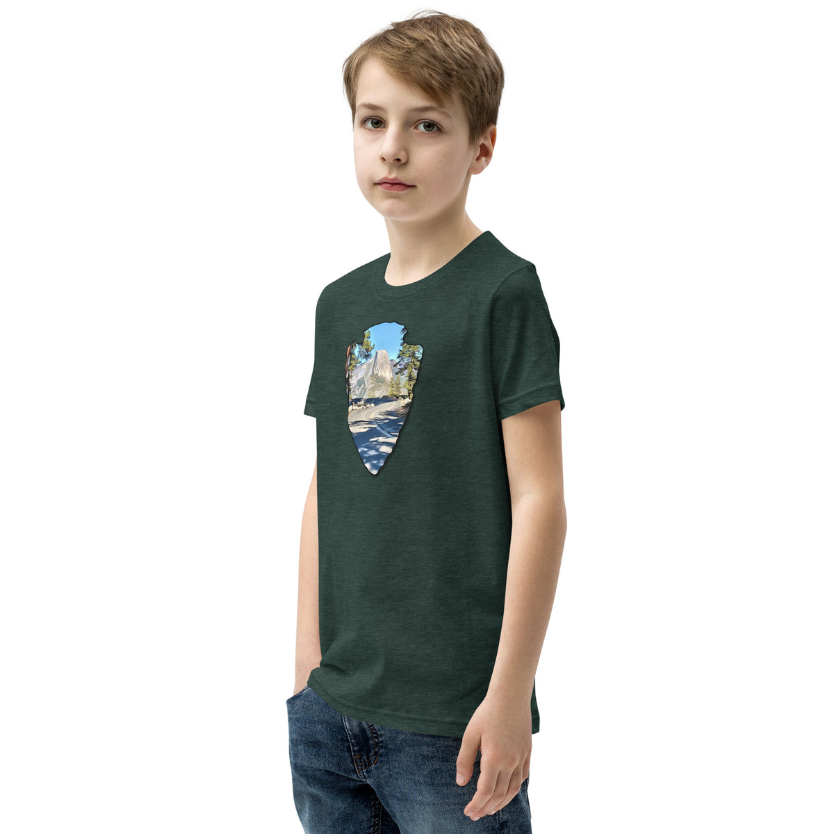 Road to Glacier Point Arrowhead Youth Short Sleeve T-Shirt