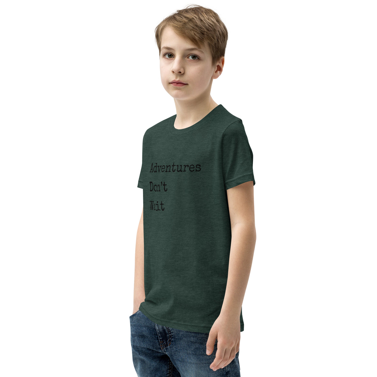 Adventures Don't Wait Youth Short Sleeve T-Shirt