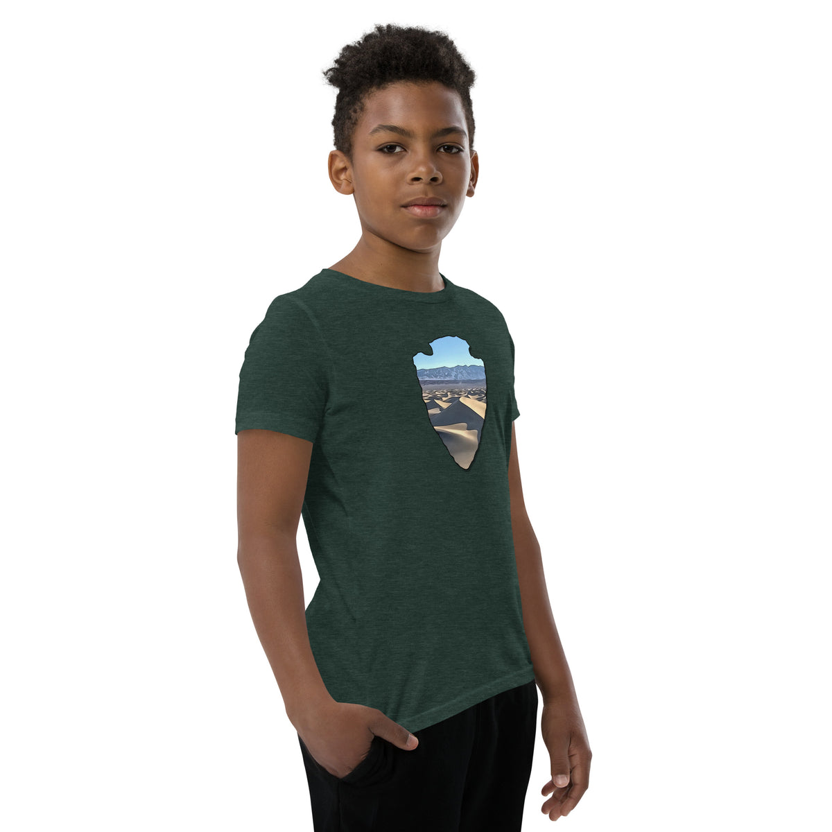 Mesquite Flat Sand Dunes Arrowhead Youth Short Sleeve T-Shirt