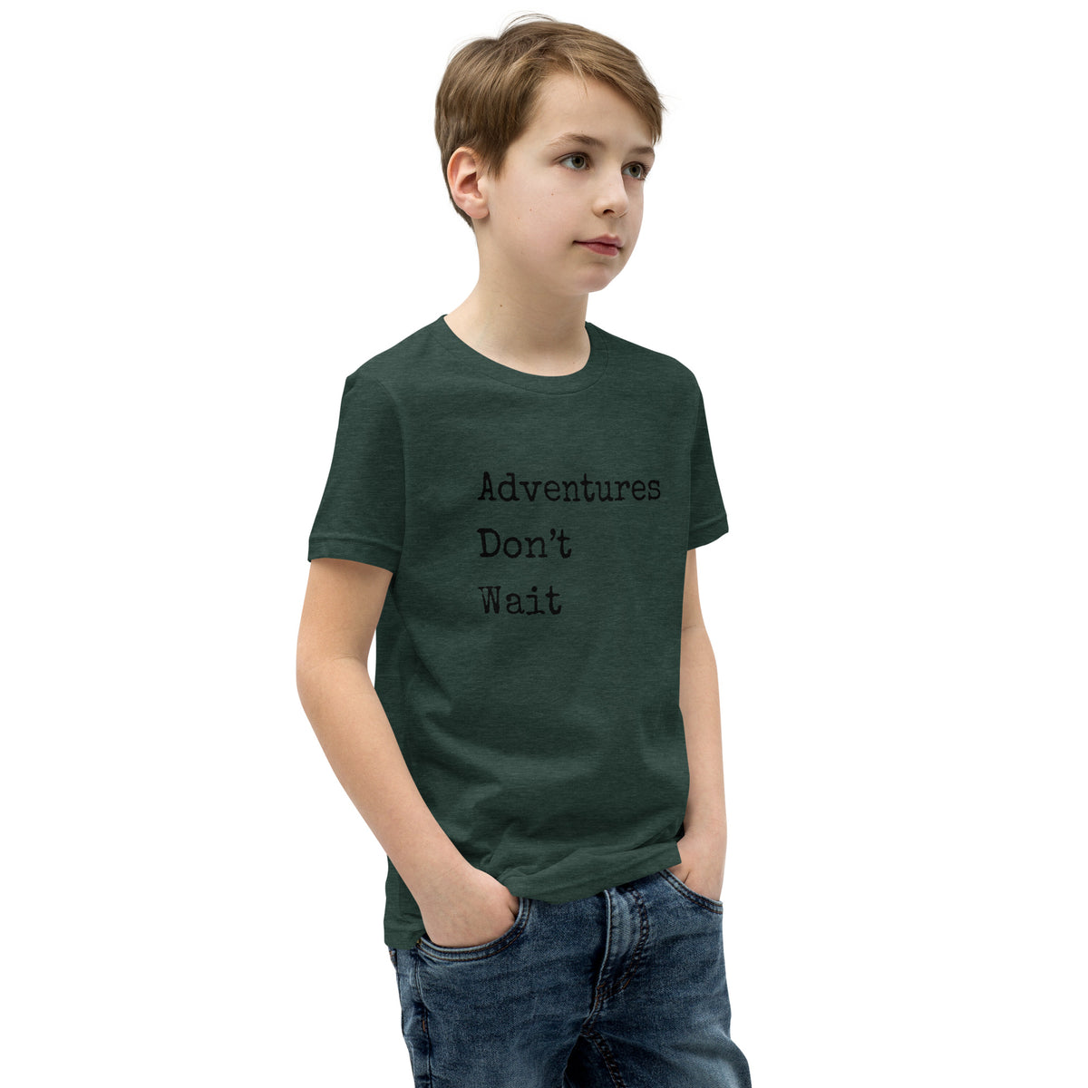 Adventures Don't Wait Youth Short Sleeve T-Shirt