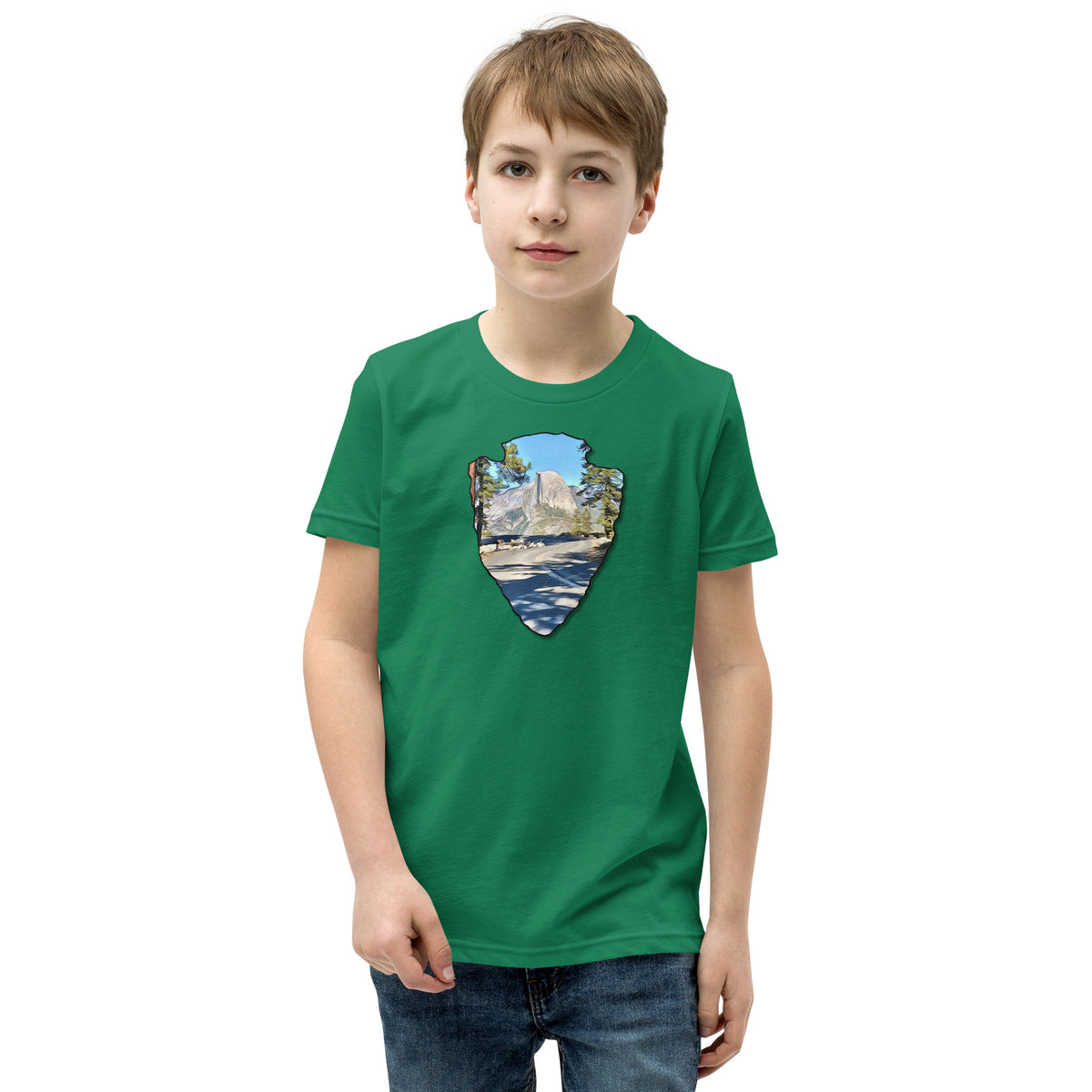 Road to Glacier Point Arrowhead Youth Short Sleeve T-Shirt