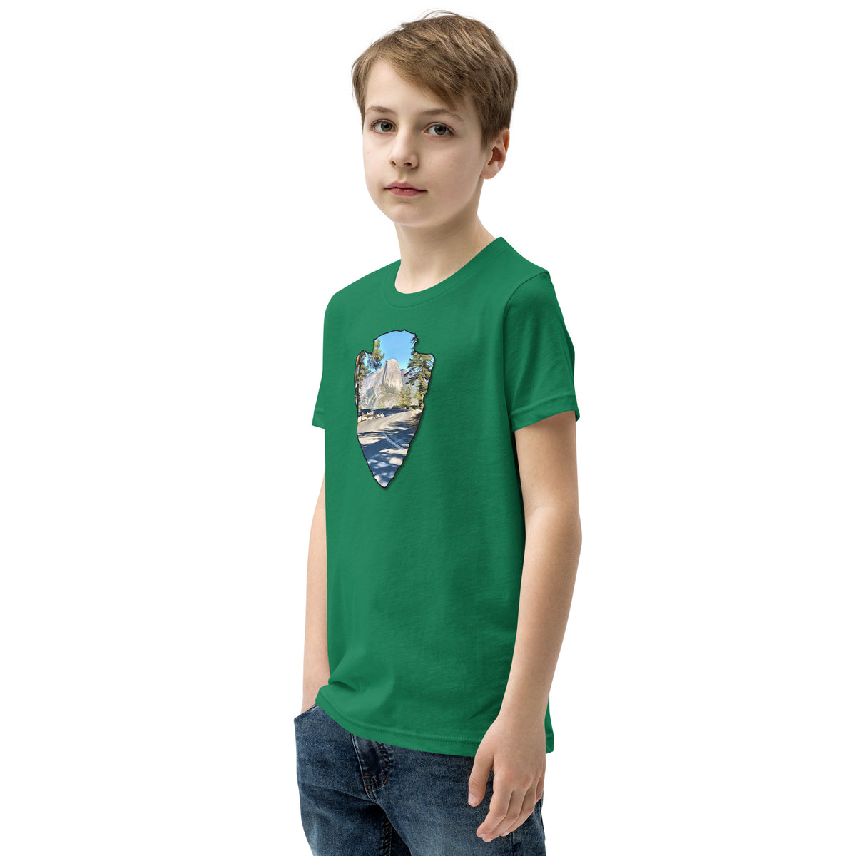 Road to Glacier Point Arrowhead Youth Short Sleeve T-Shirt
