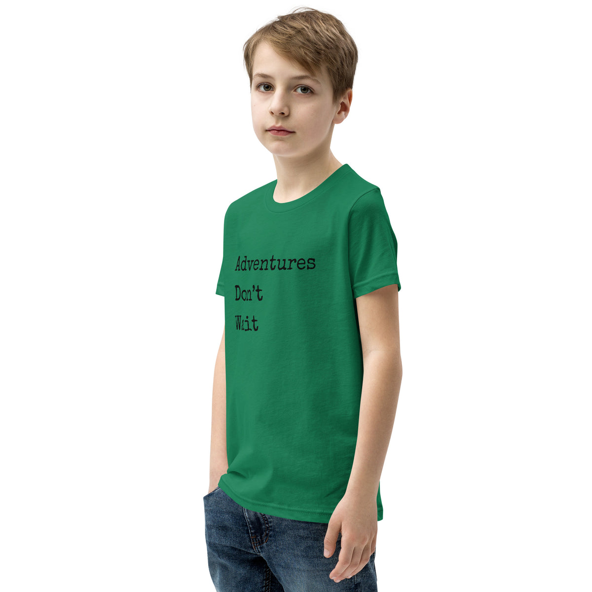 Adventures Don't Wait Youth Short Sleeve T-Shirt