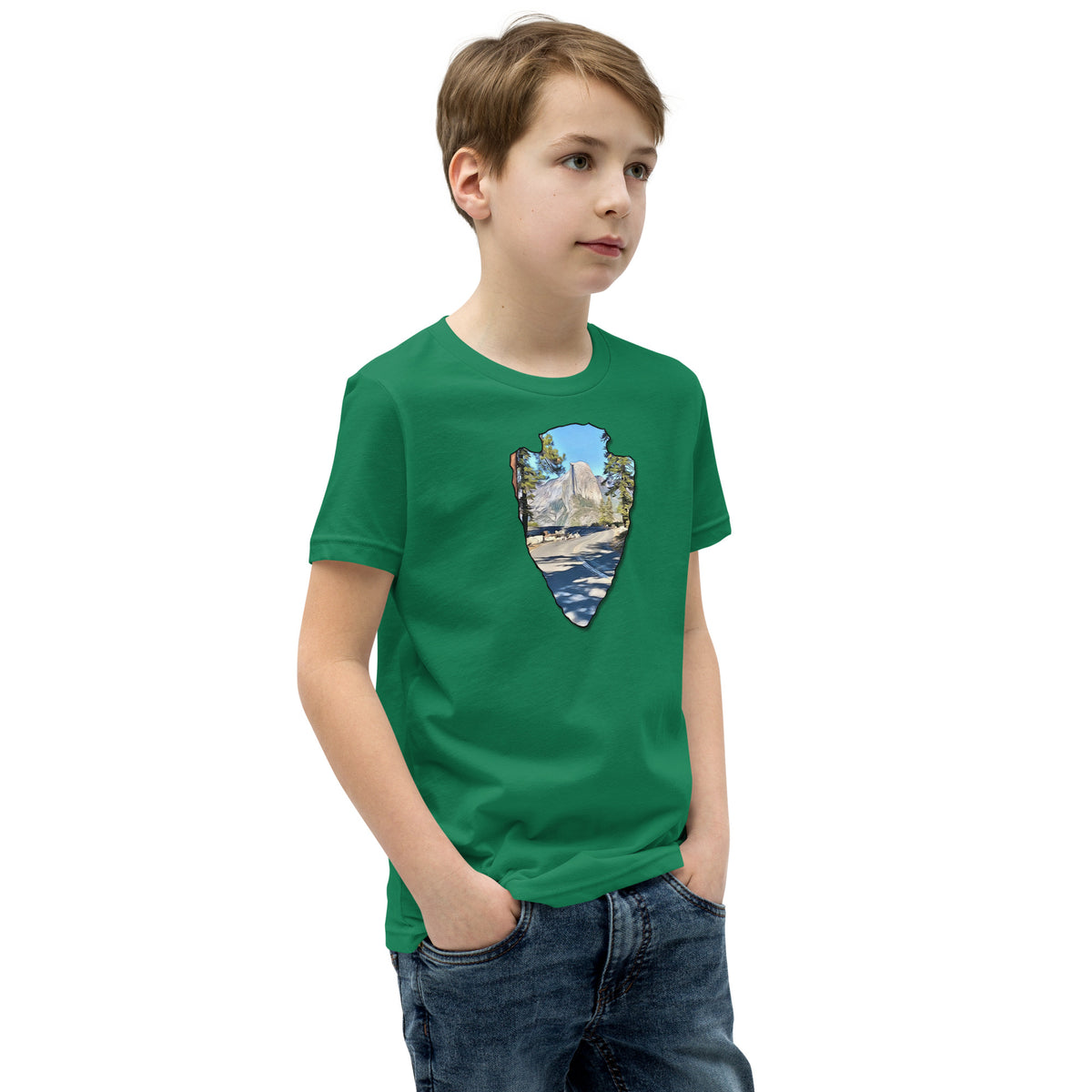 Road to Glacier Point Arrowhead Youth Short Sleeve T-Shirt