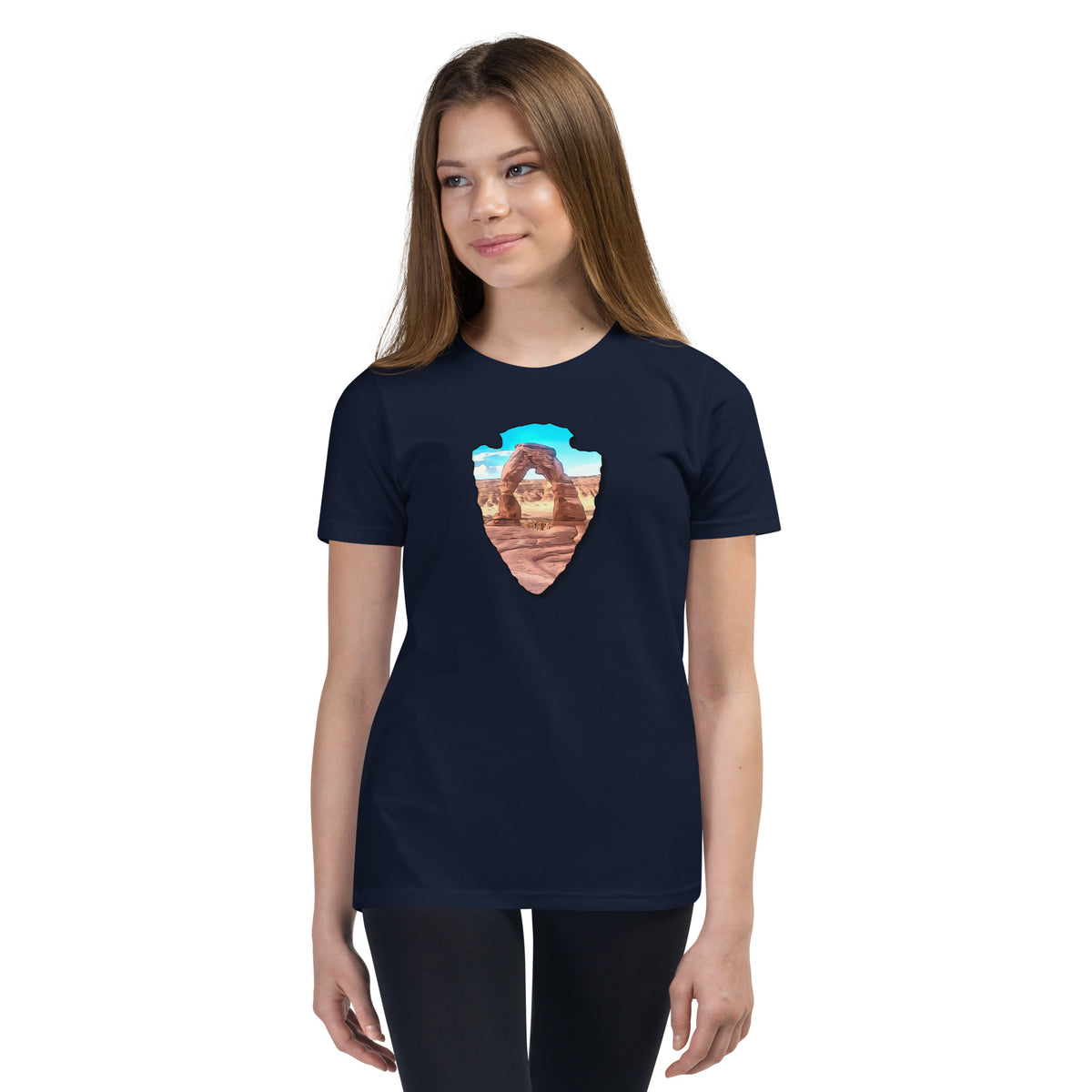 Delicate Arch Arrowhead Youth Short Sleeve T-Shirt
