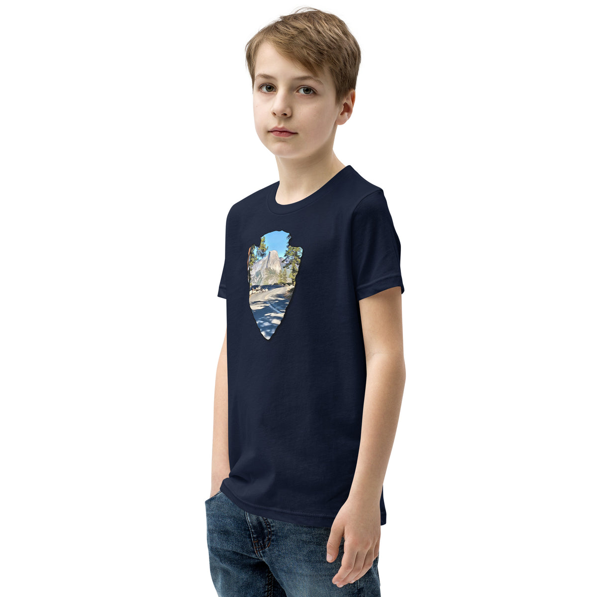 Road to Glacier Point Arrowhead Youth Short Sleeve T-Shirt