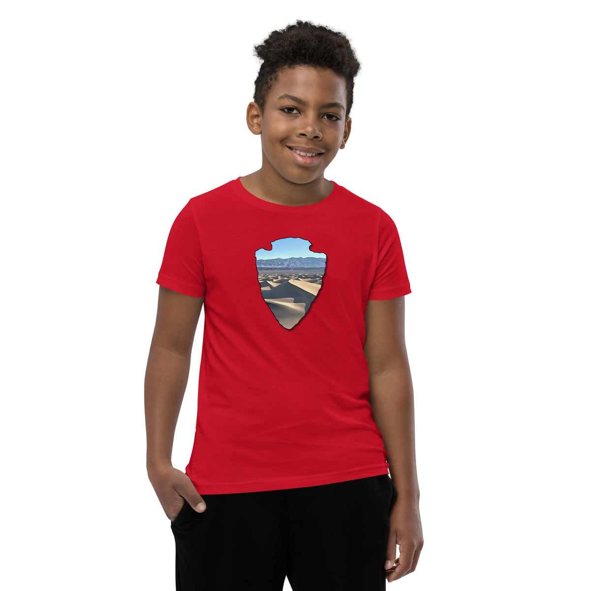 Mesquite Flat Sand Dunes Arrowhead Youth Short Sleeve T-Shirt