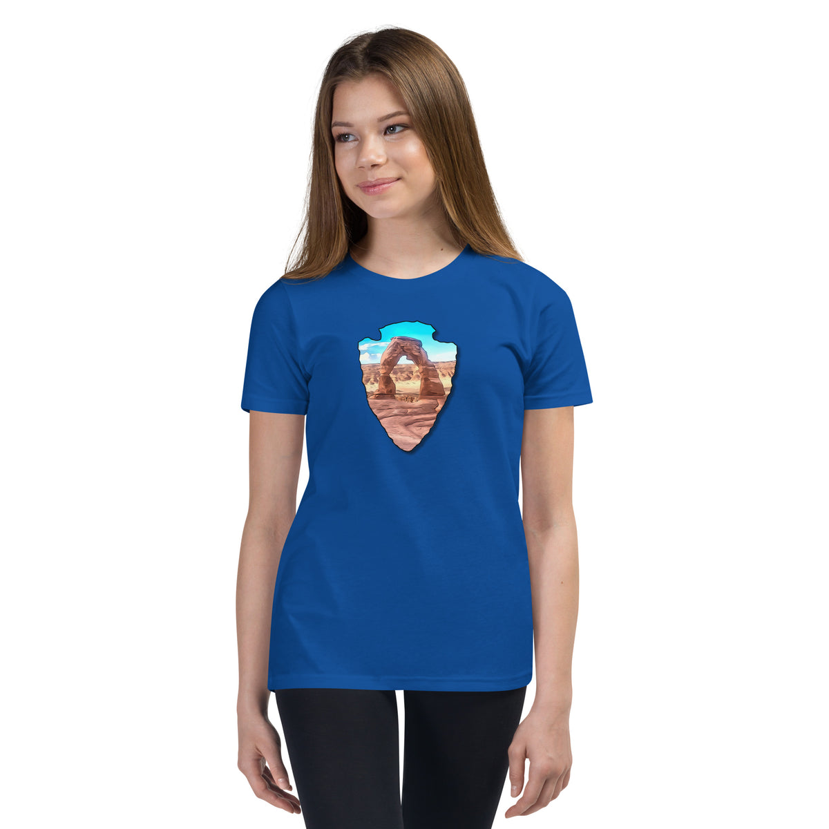 Delicate Arch Arrowhead Youth Short Sleeve T-Shirt