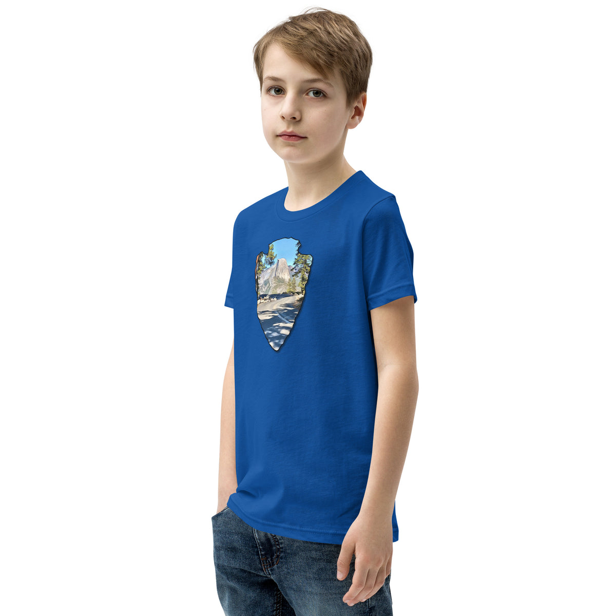 Road to Glacier Point Arrowhead Youth Short Sleeve T-Shirt