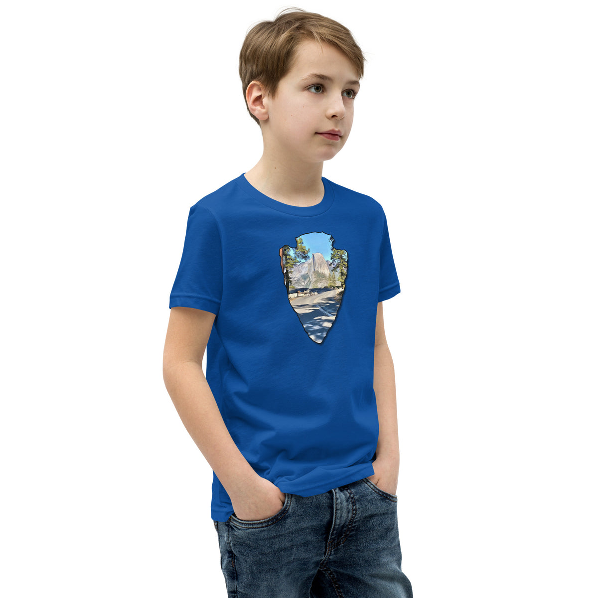 Road to Glacier Point Arrowhead Youth Short Sleeve T-Shirt