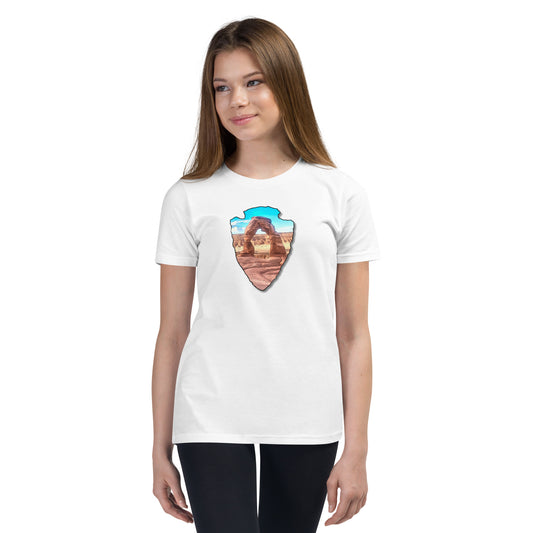 Delicate Arch Arrowhead Youth Short Sleeve T-Shirt