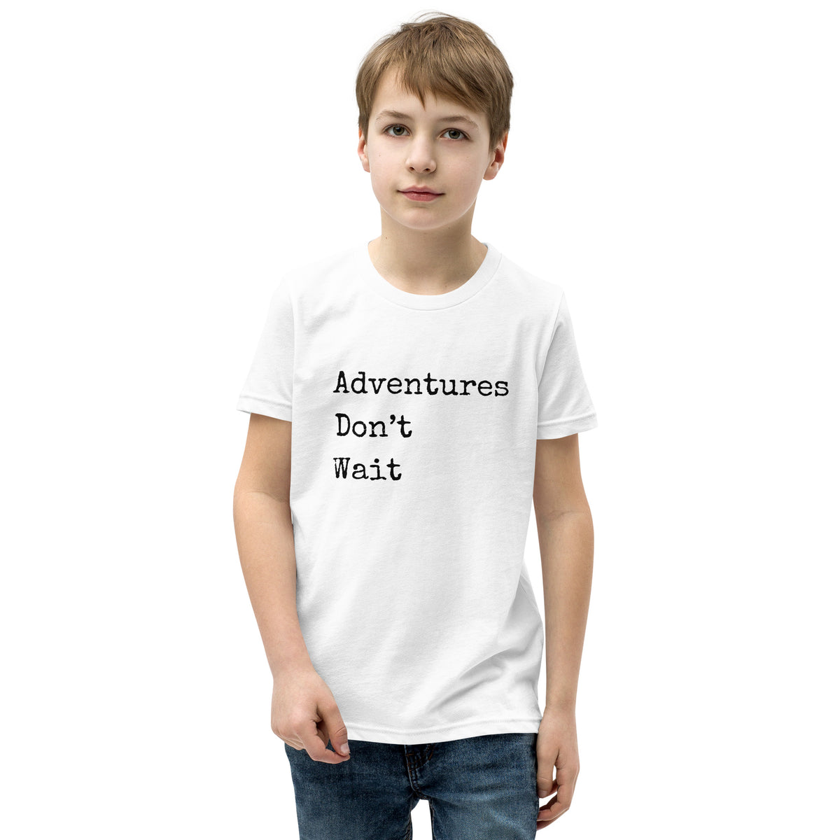 Adventures Don't Wait Youth Short Sleeve T-Shirt