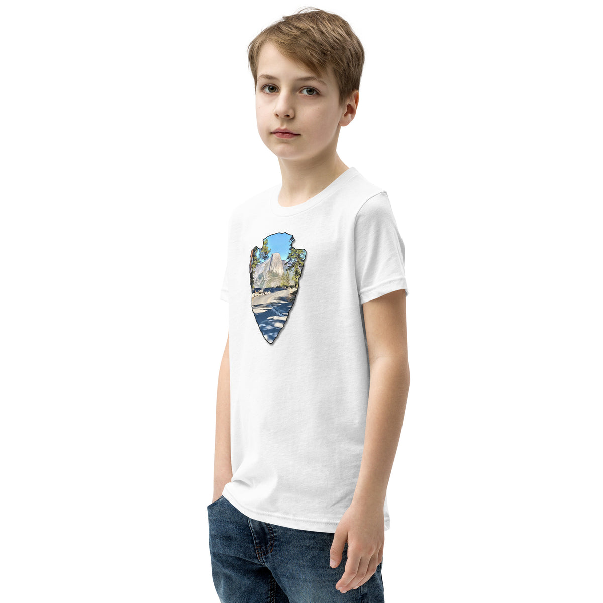 Road to Glacier Point Arrowhead Youth Short Sleeve T-Shirt