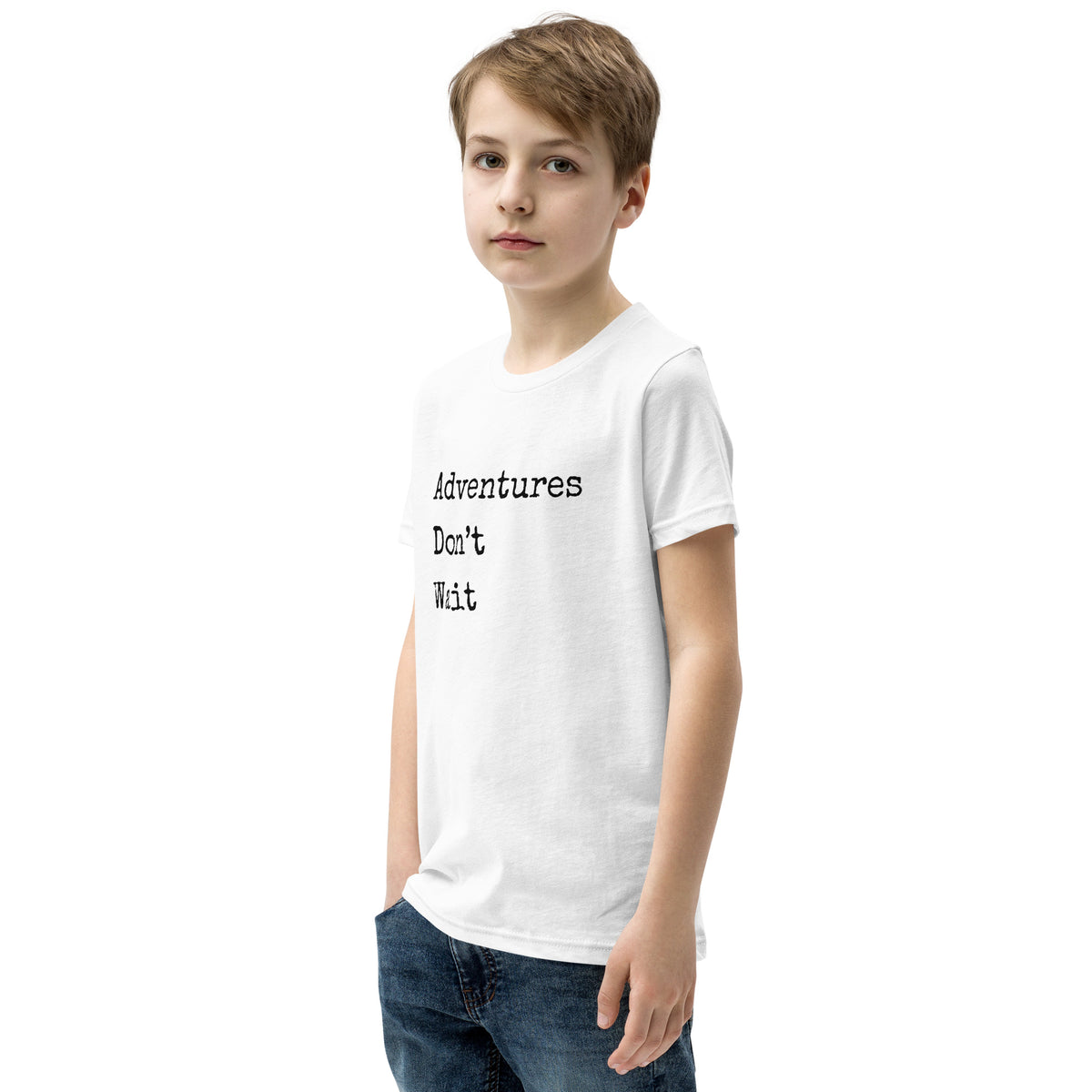 Adventures Don't Wait Youth Short Sleeve T-Shirt