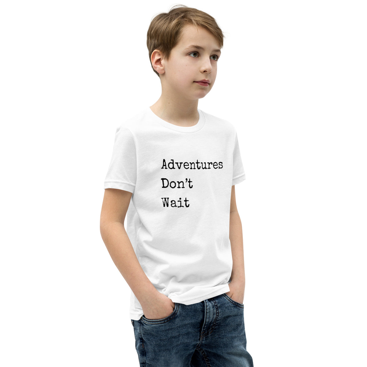 Adventures Don't Wait Youth Short Sleeve T-Shirt